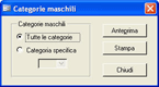 La maschera di selezione per le categorie maschili